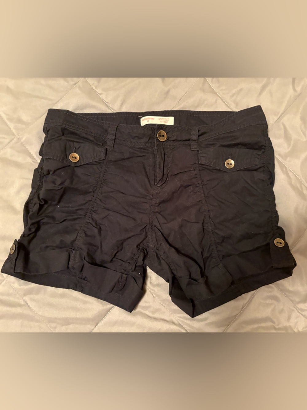 No boundaries Black Women’s Casual Button-Accent Shorts size 13